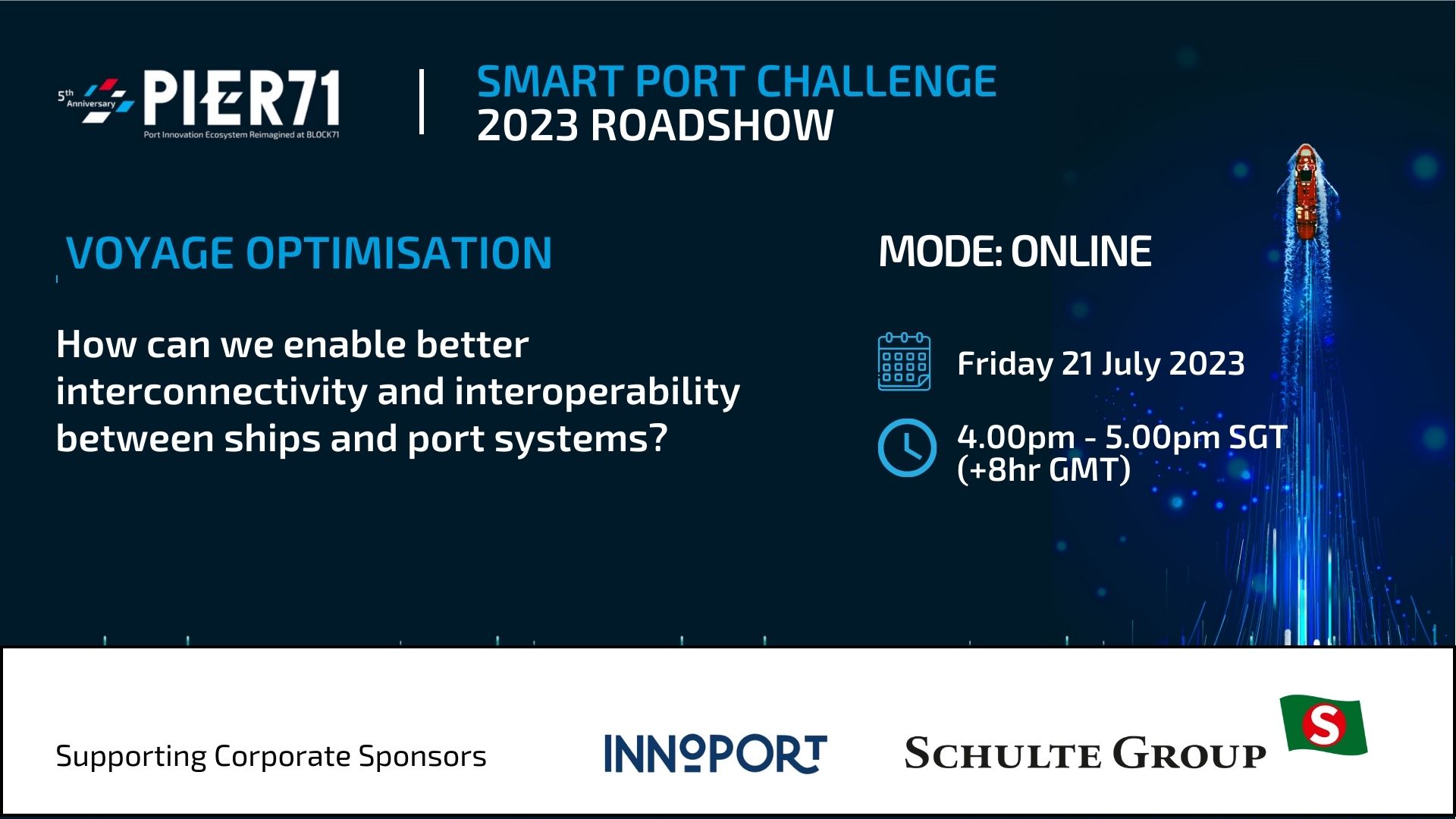 SPC2023 Online Roadshow: Voyage Optimisation: How Can We Enable Better Interconnectivity And Interoperability Between Ships And Port Systems?