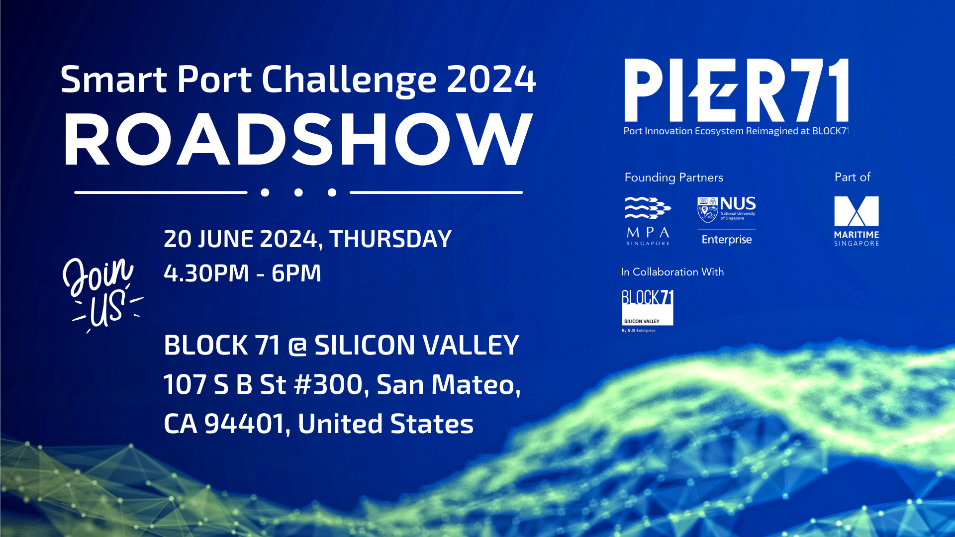 PIER71™ Smart Port Challenge 2024 Roadshow: Silicon Valley